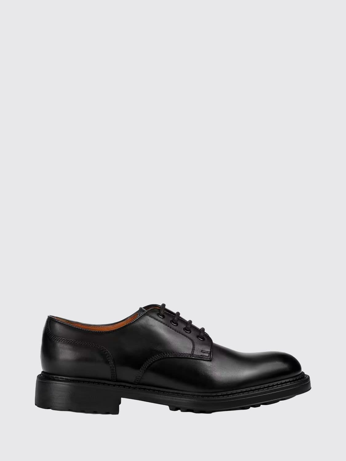 Doucal's Smooth Calfskin Derby Shoes with Rubber Sole