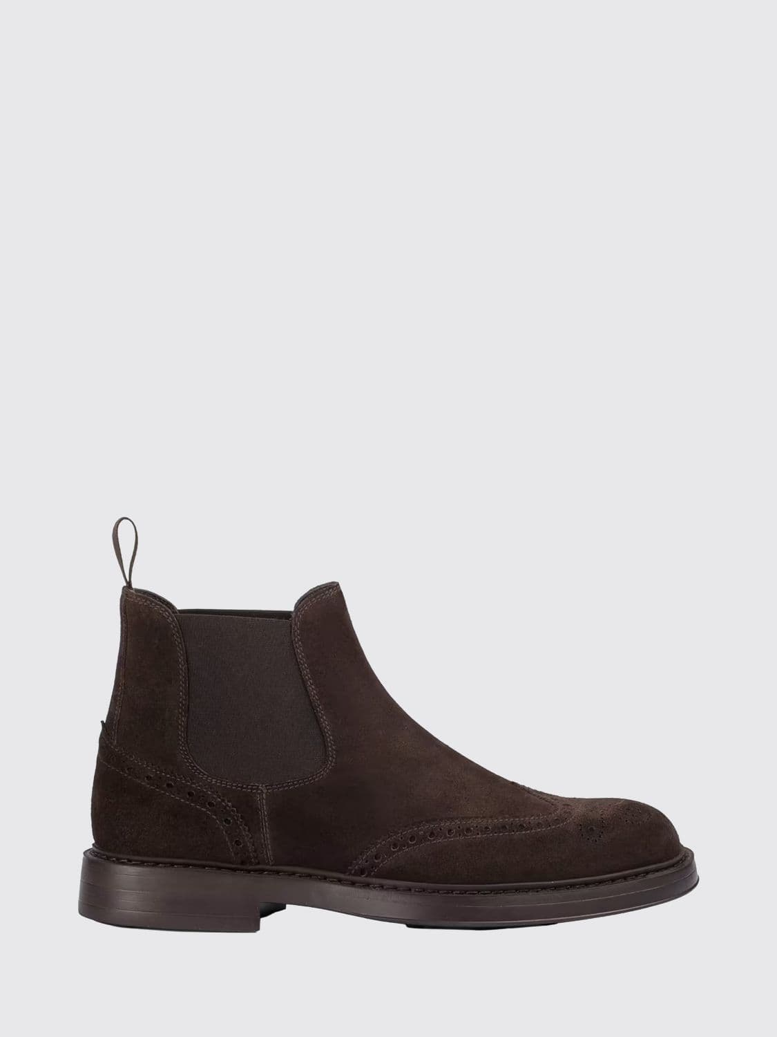 Doucal's Suede Calfskin Chelsea Boots with Pull Tab