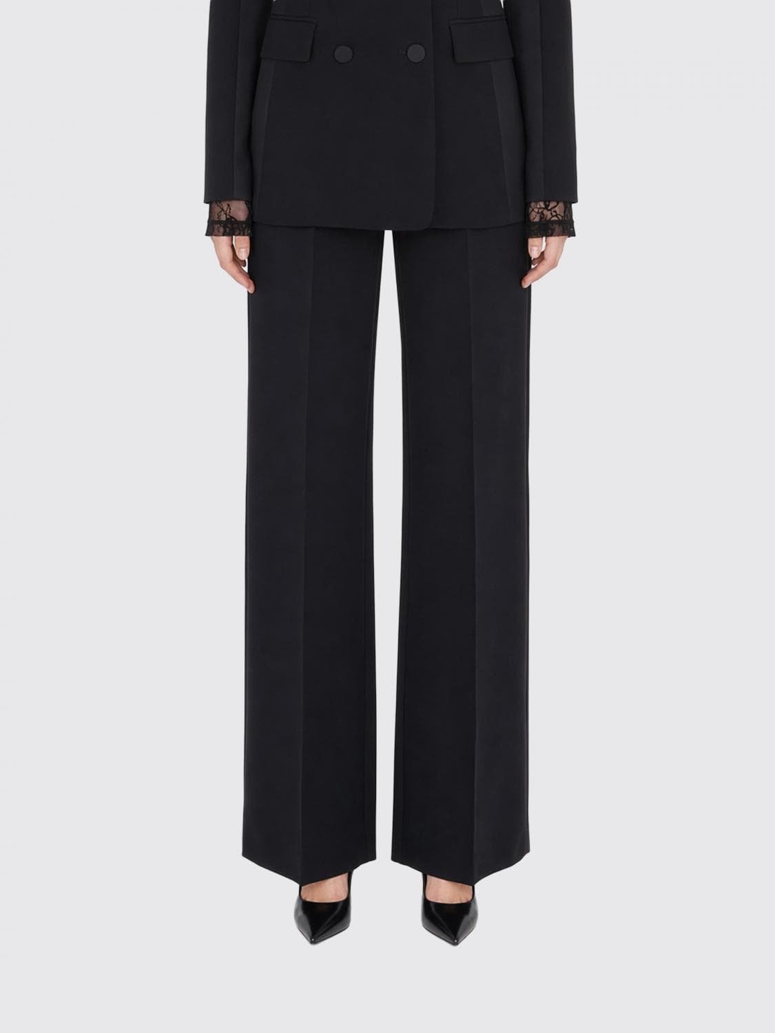 Patrizia Pepe High-Waisted Wide-Leg Crêpe Trousers with Tailored Fit