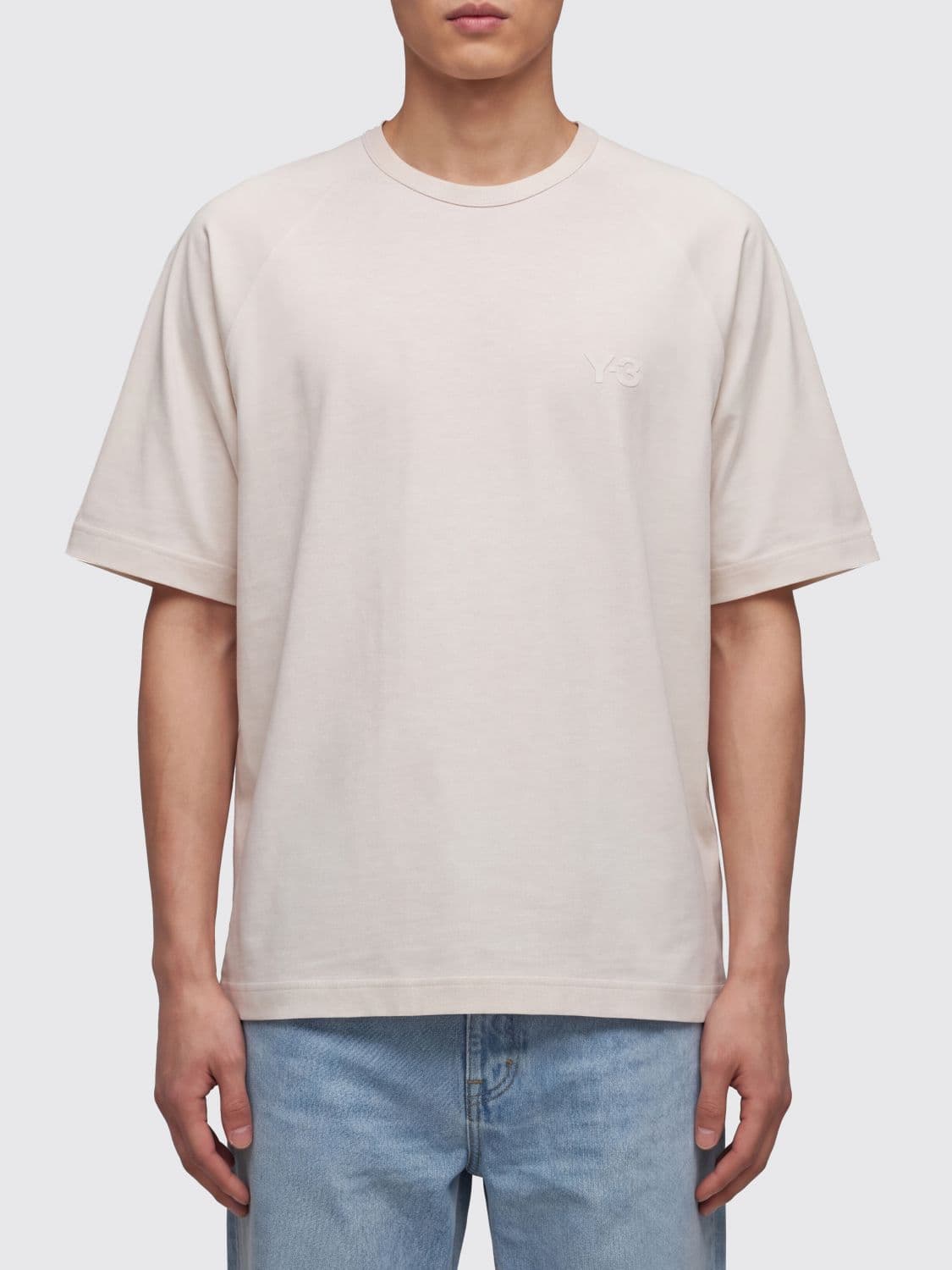 Y-3 Crewneck Cotton T-Shirt with Dropped Shoulders