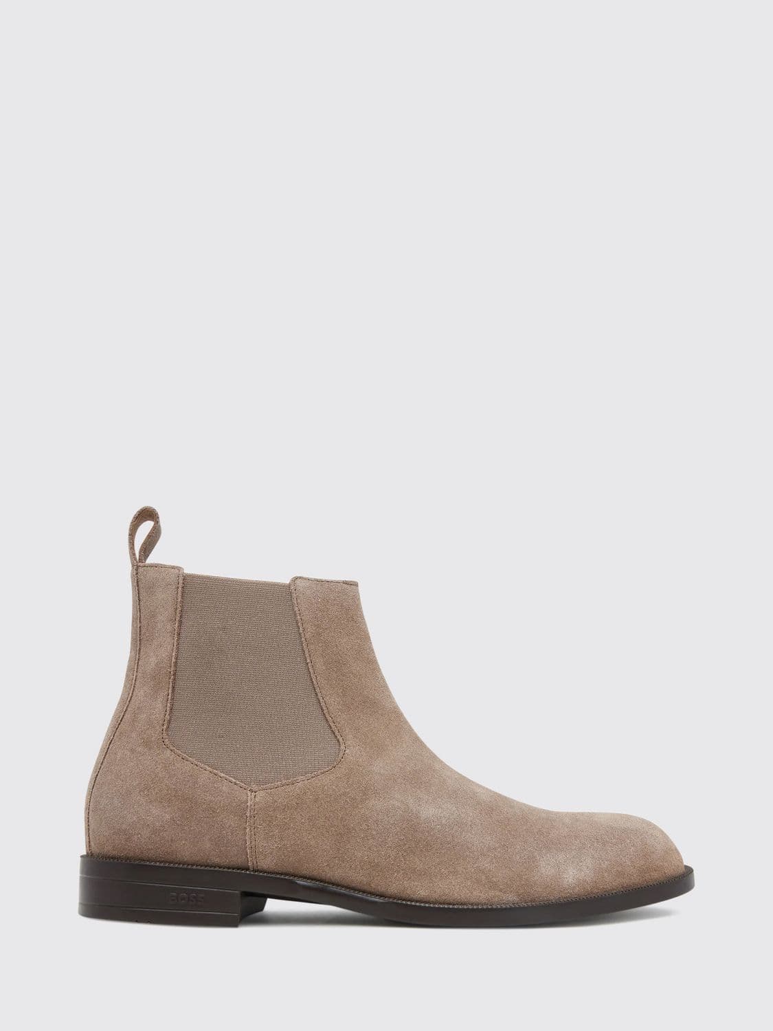 Boss Suede Chelsea Boots with Elasticated Ankle and Pull Tab