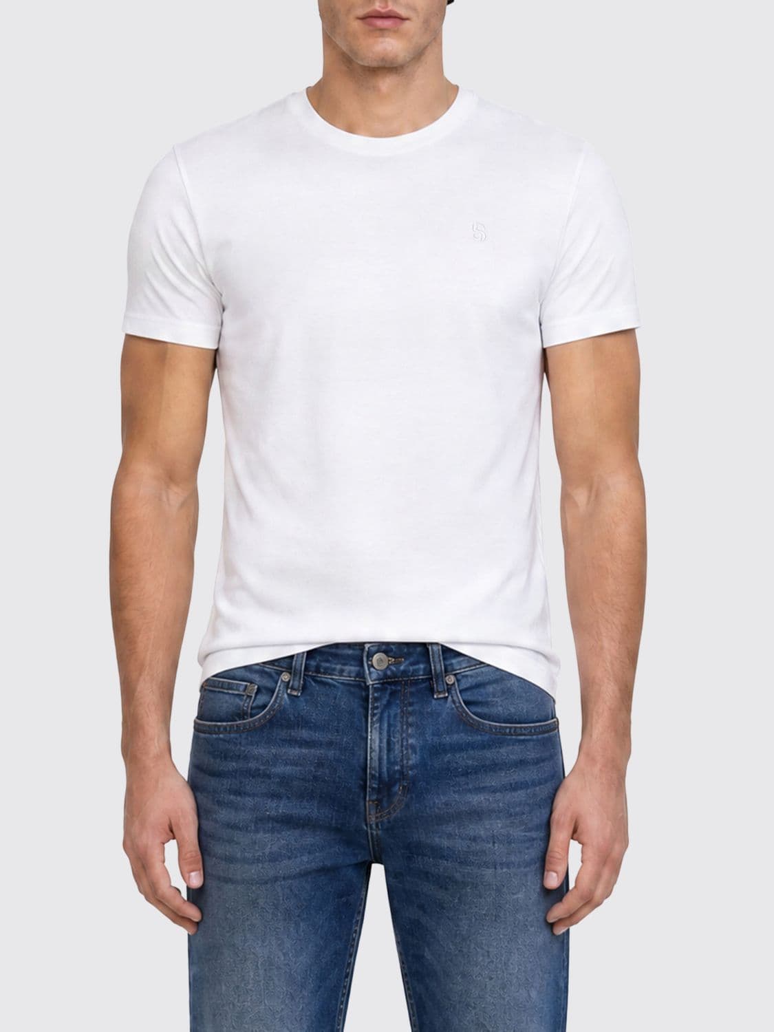 Boss Cotton Crewneck Short-Sleeve T-Shirt with Regular Fit