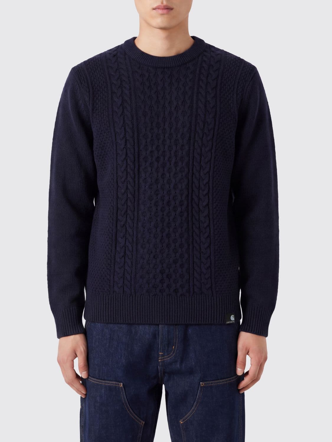 Carhartt Wip Long-Sleeved Crewneck Jumper in a Wool Blend