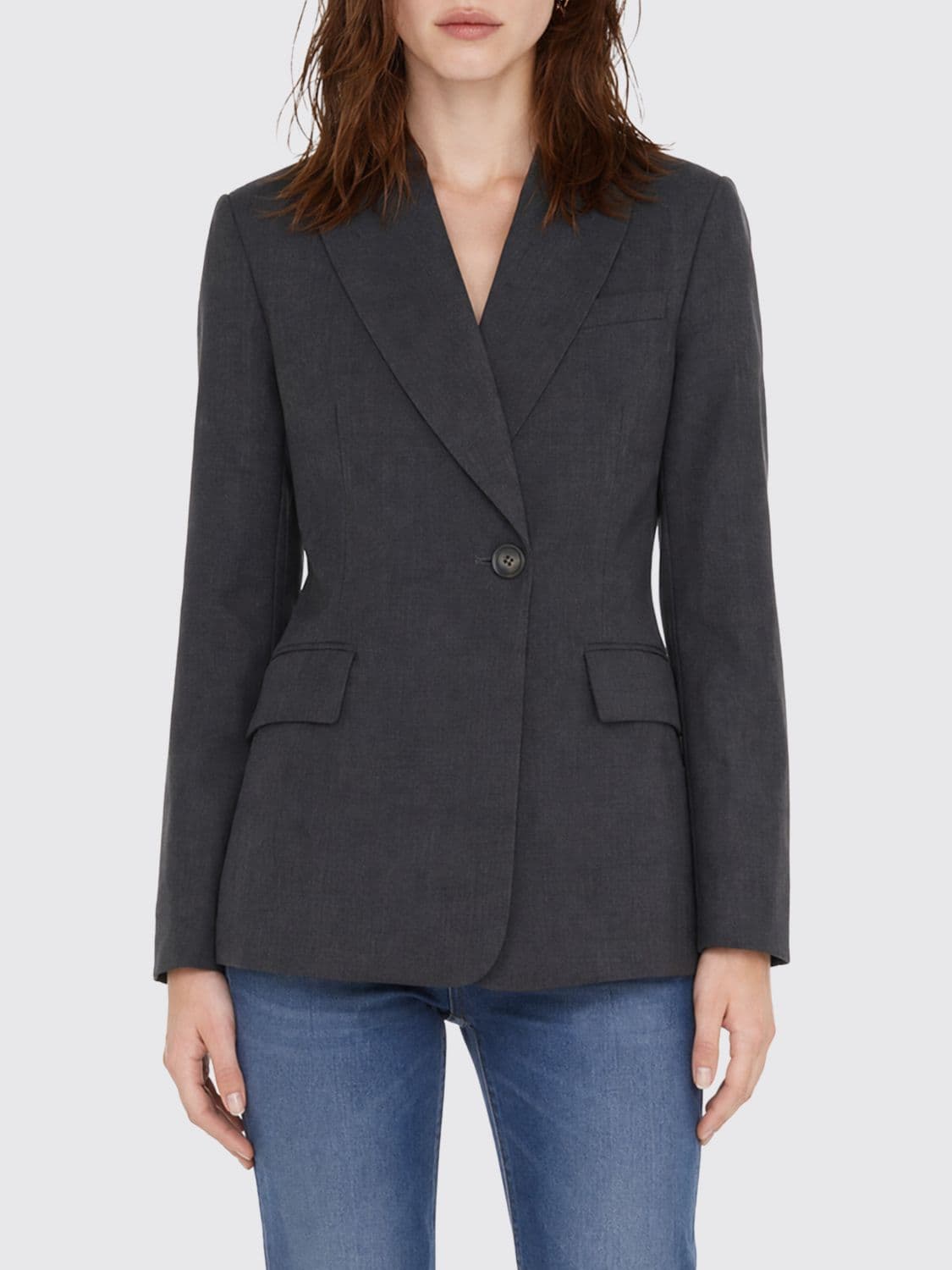 Liu Jo Single-Breasted One-Button Blazer in Viscose Blend