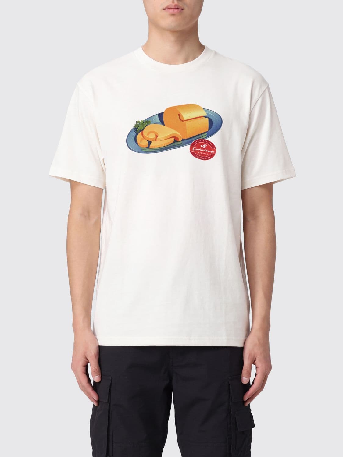Carhartt Wip Organic Cotton T-Shirt with Contrast Graphic Print