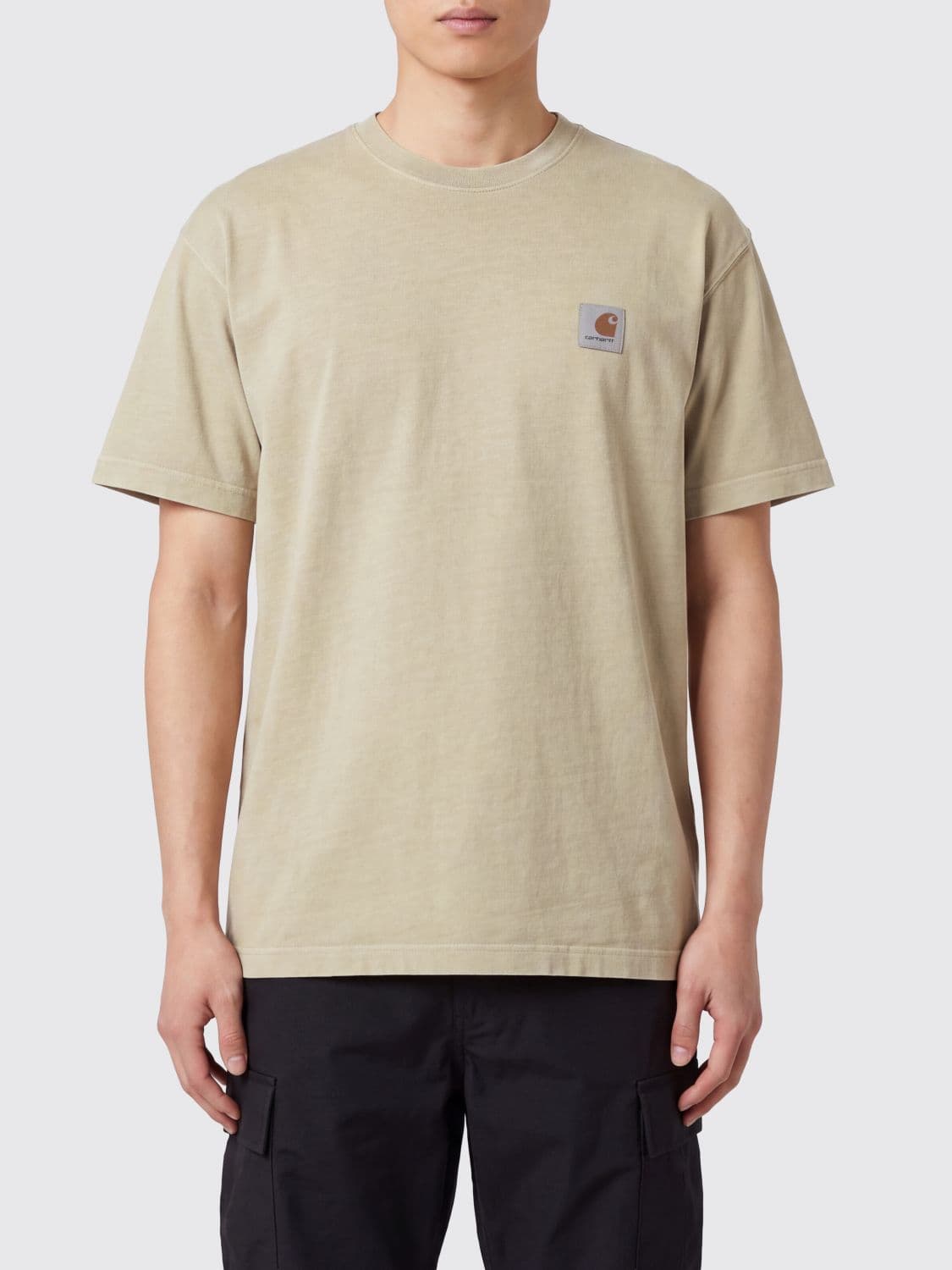 Carhartt Wip Short-Sleeved Cotton T-Shirt with Contrast Logo