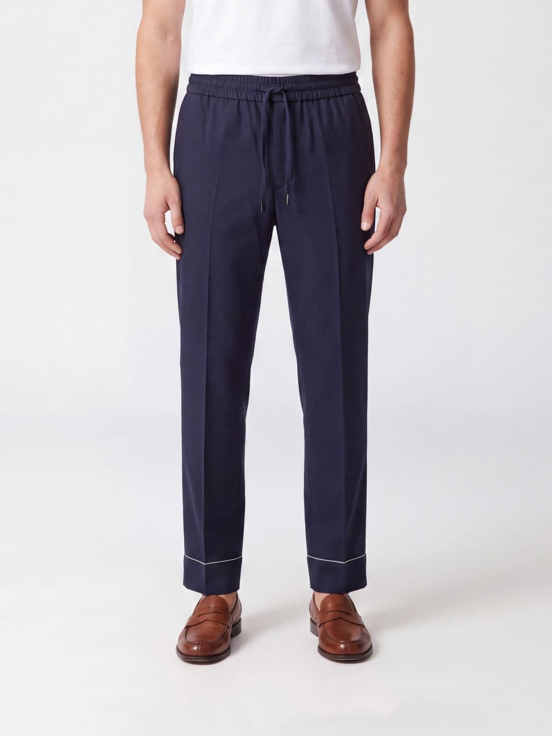 Brioni Pants Men color Blue