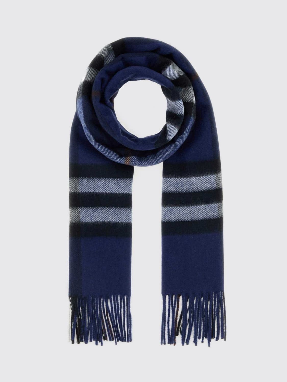 Burberry Classic Check Cashmere Scarf with Fringed Edges