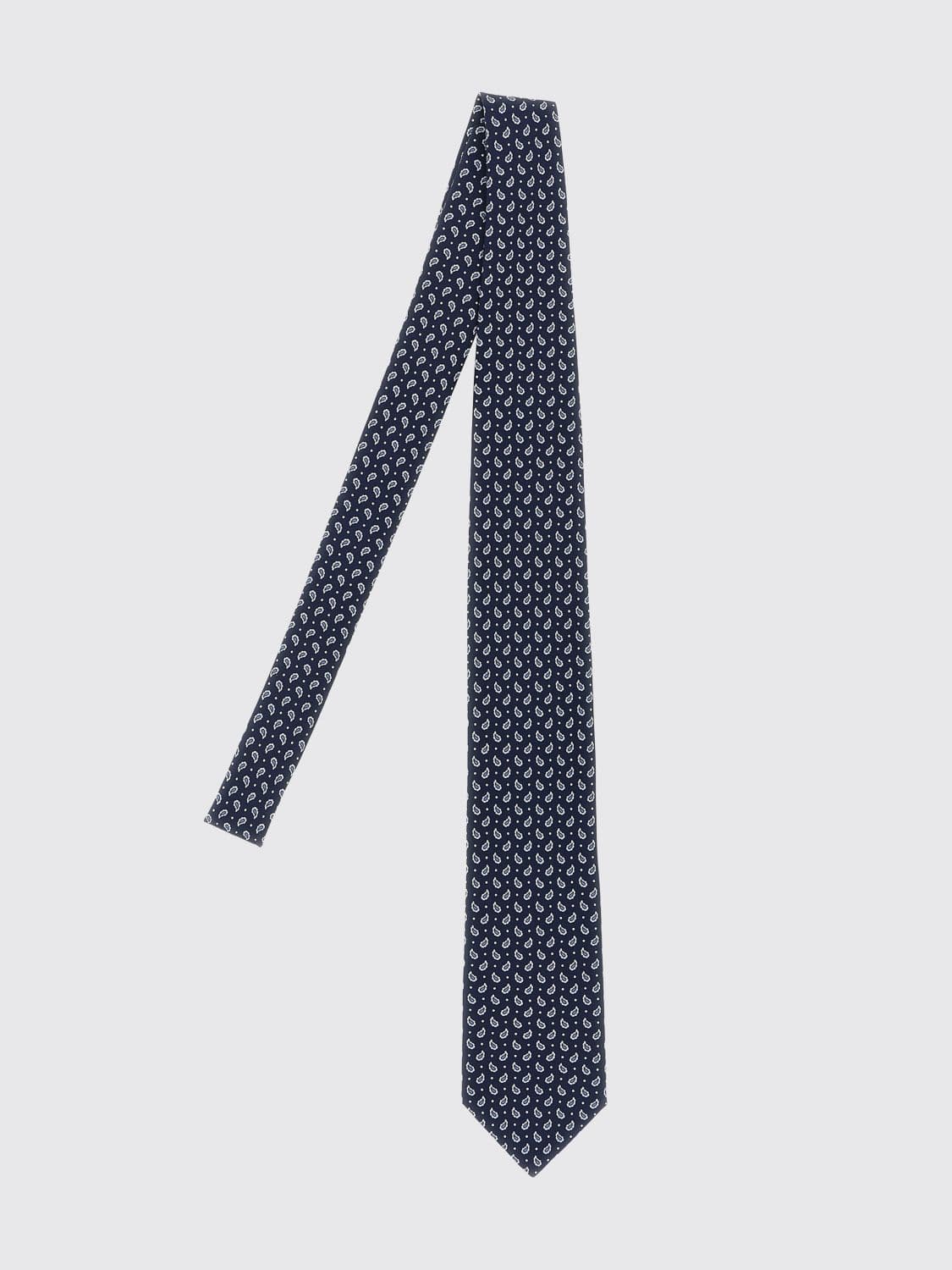 Brioni Pure Silk Tie with a Paisley and Abstract Pattern