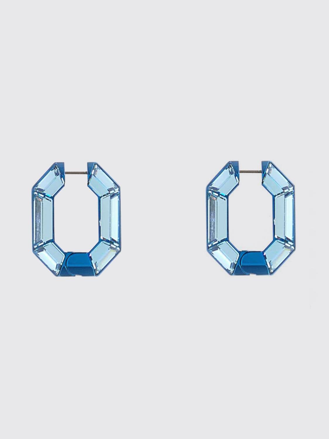 Swarovski Lucent Crystal Hoop Earrings with a Snap Closure