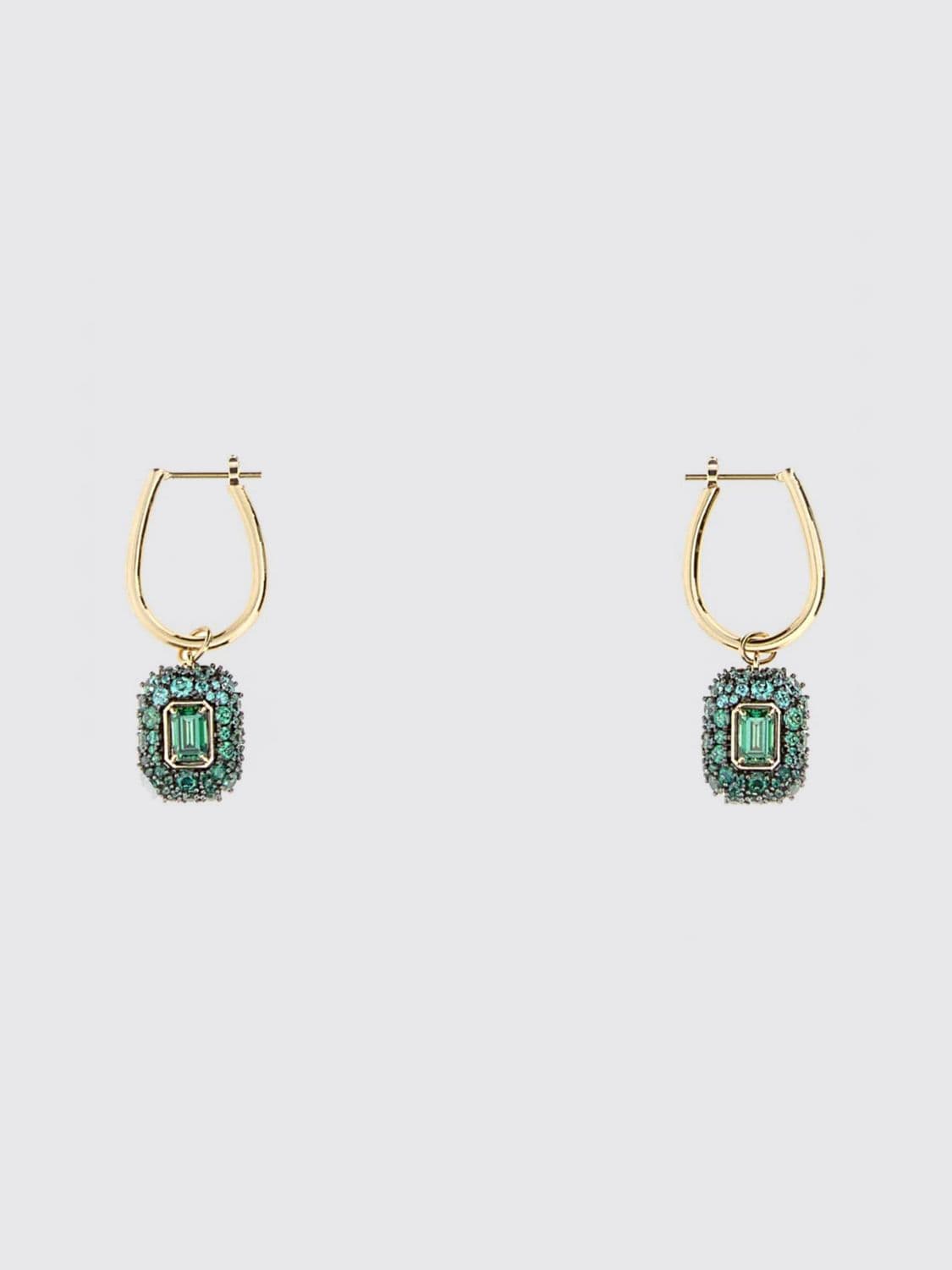 Swarovski Sublima Gold-Plated Crystal Drop Earrings with Snap Closure