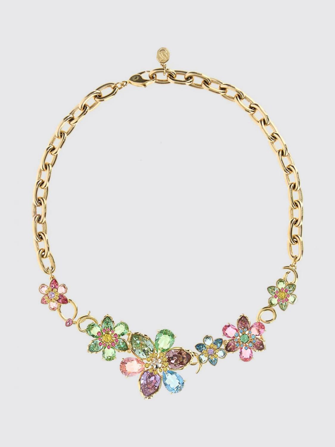 Swarovski Idyllia Floral Choker Necklace in 18k Gold-Plated Metal · OS