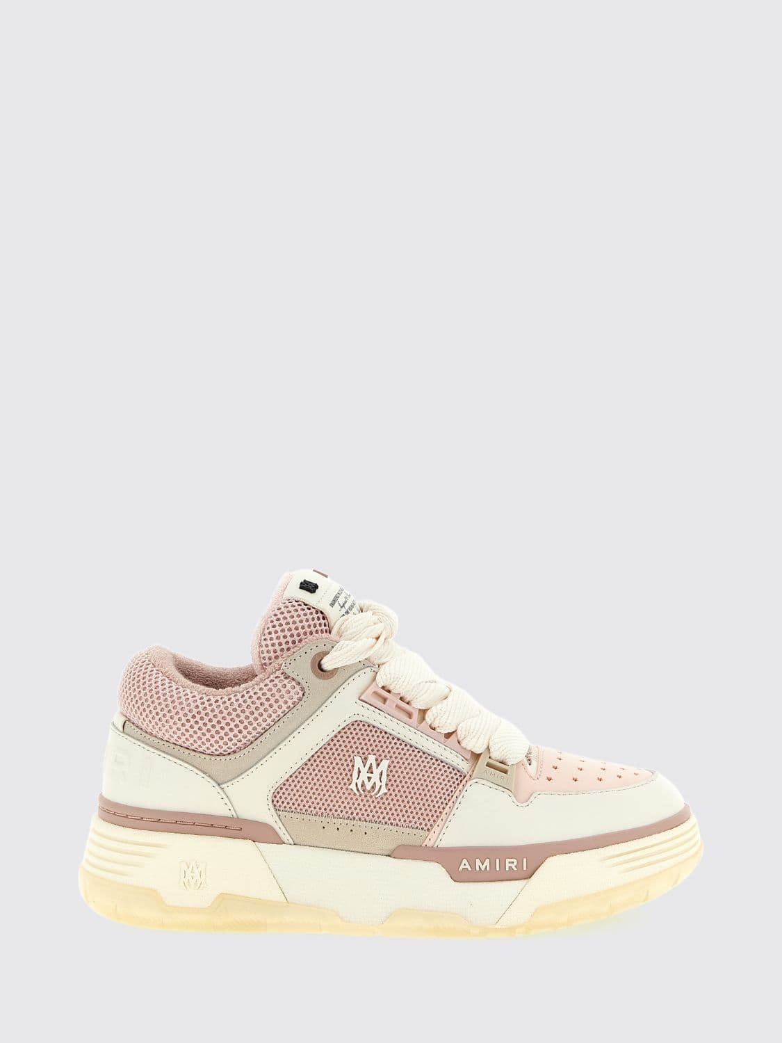 Amiri MA-1 Calfskin Low-Top Sneakers with Monogram and Perforated Toe