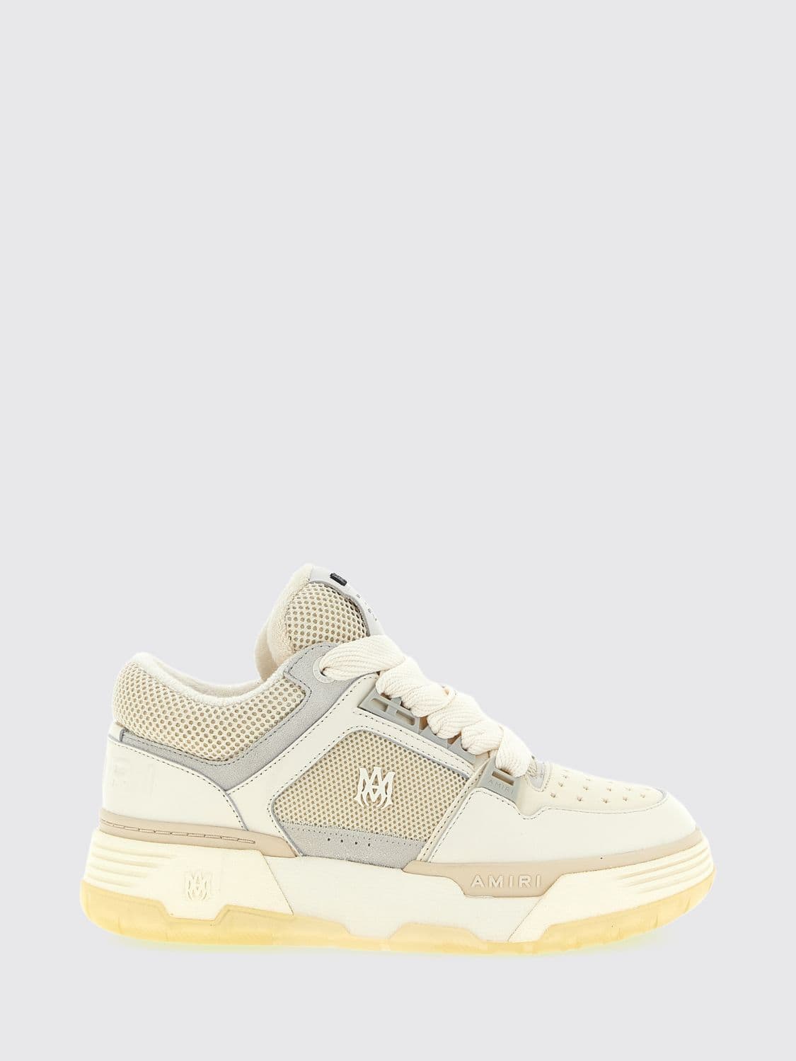 Amiri MA-1 Bicolor Monogram Calfskin and Mesh Sneakers