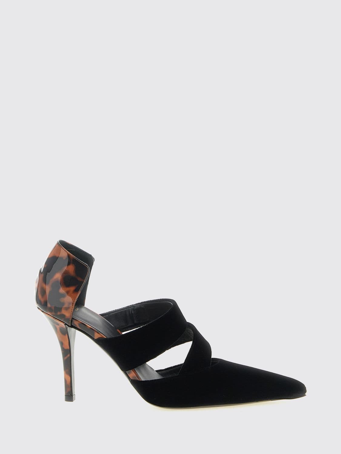 Balmain Animalier Velvet High Stiletto Heel Court Shoes