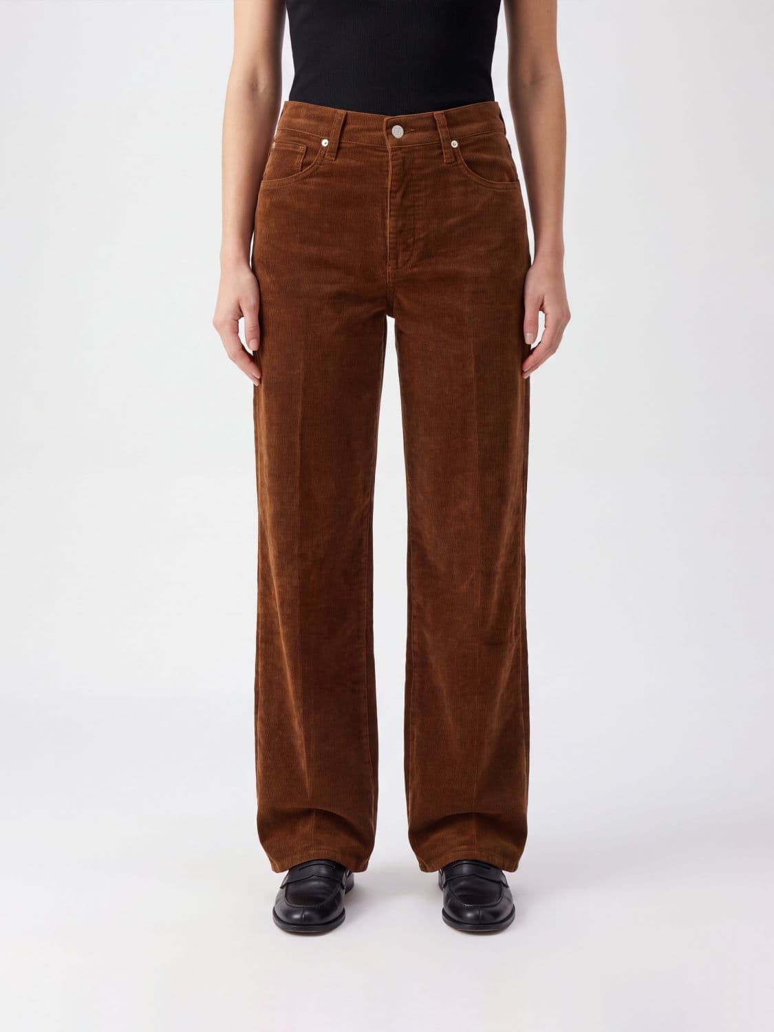 7 For All Mankind High-Waisted Wide Leg Corduroy Trousers