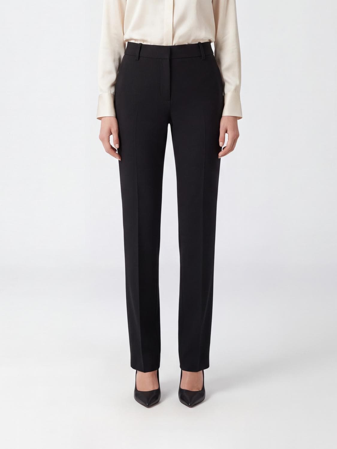 Ermanno Scervino Sartorial Straight-Leg Crêpe Trousers with a Slim Fit