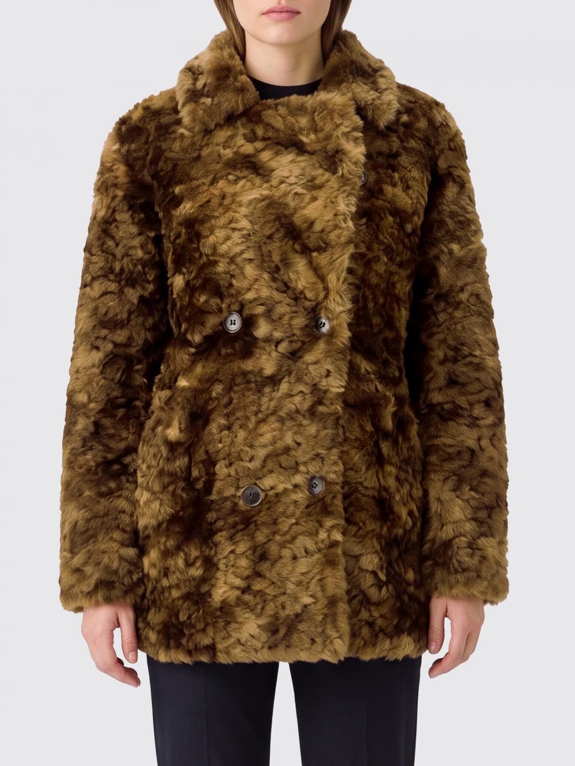 Isabel Marant Etoile Fur Coat Woman color Brown