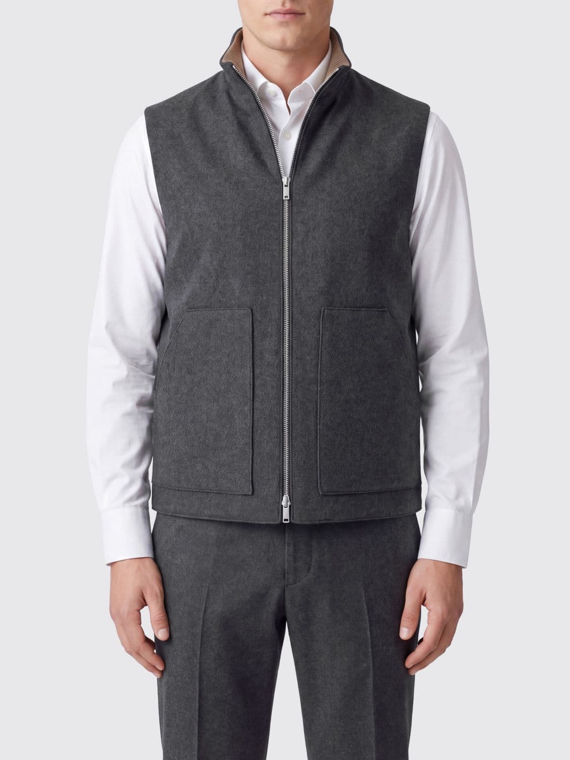 Lardini Suit Vest Men color Grey