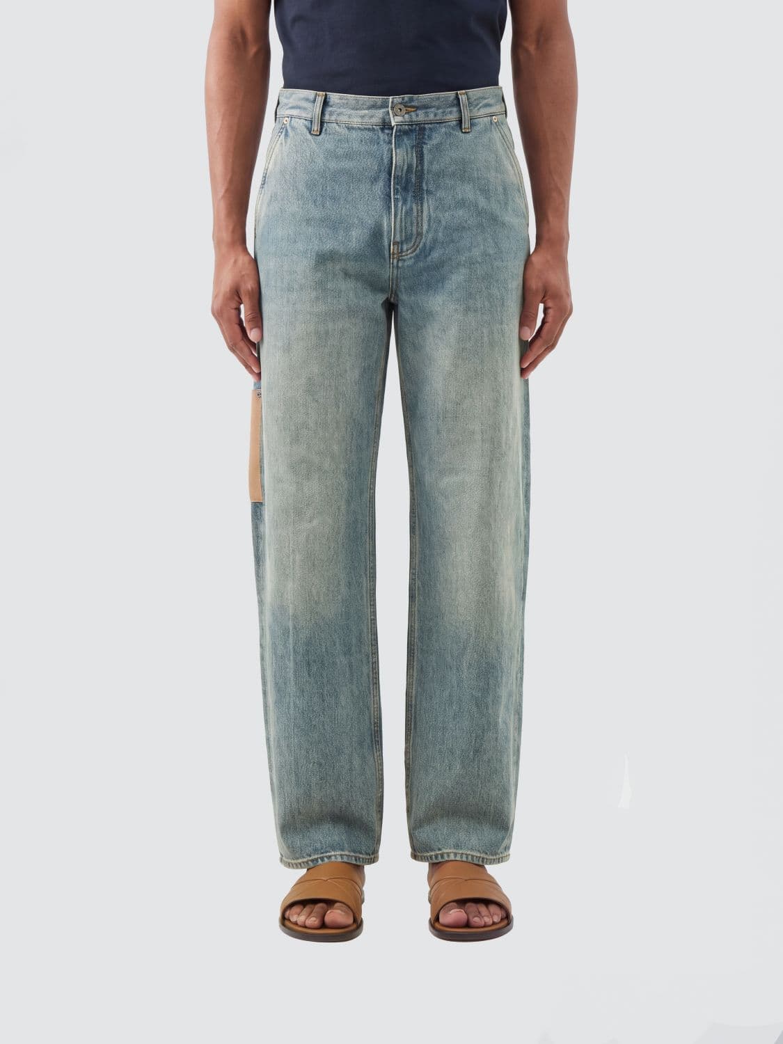 Loewe Mid-Rise Straight Fit Jeans in Five-Pocket Cotton Denim
