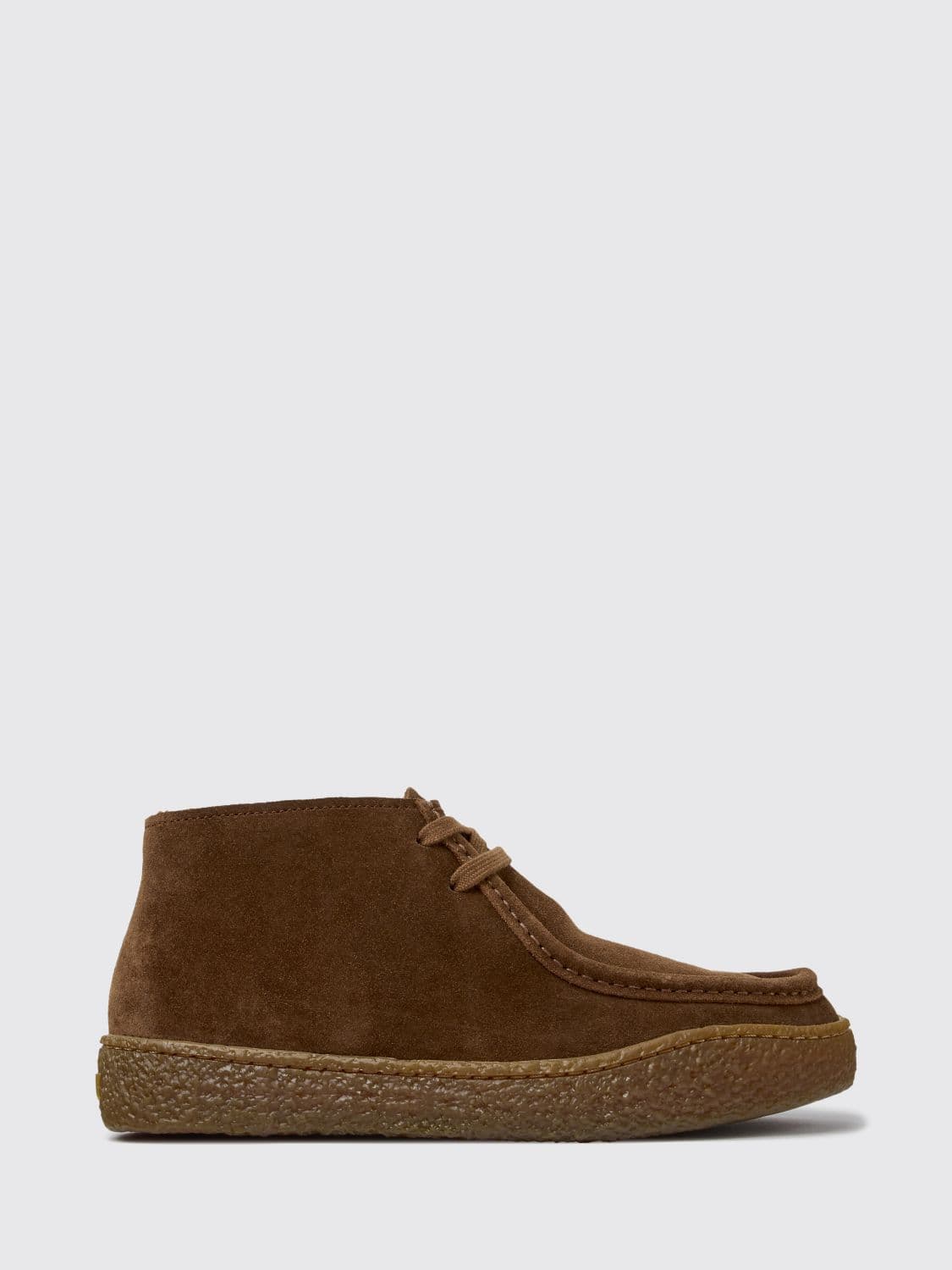 Camper Peu Terreno Suede Desert Boots with Rear Logo and Low Heel