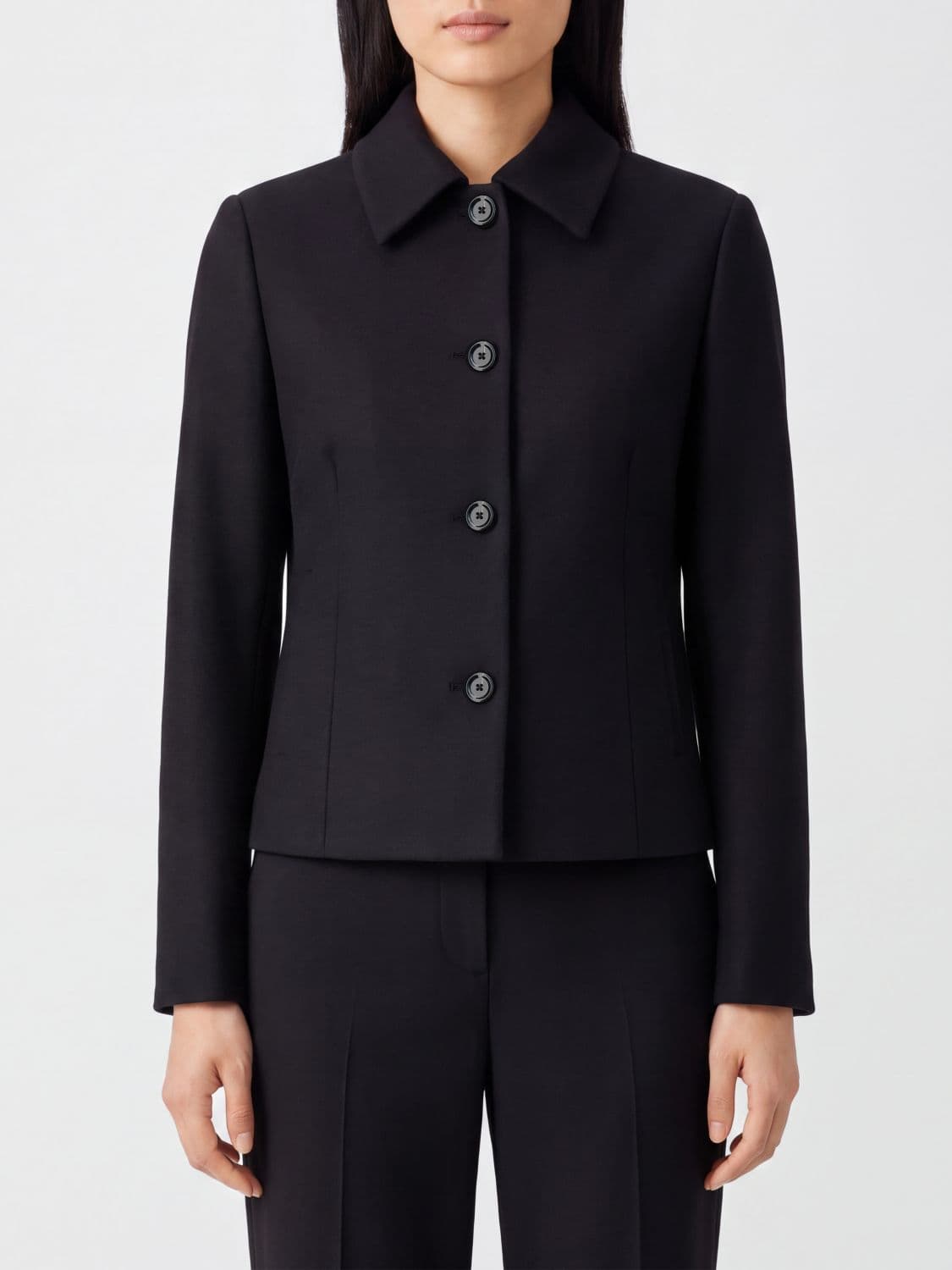 Lardini Pure Virgin Wool Shirt Jacket with Classic Collar and Pockets