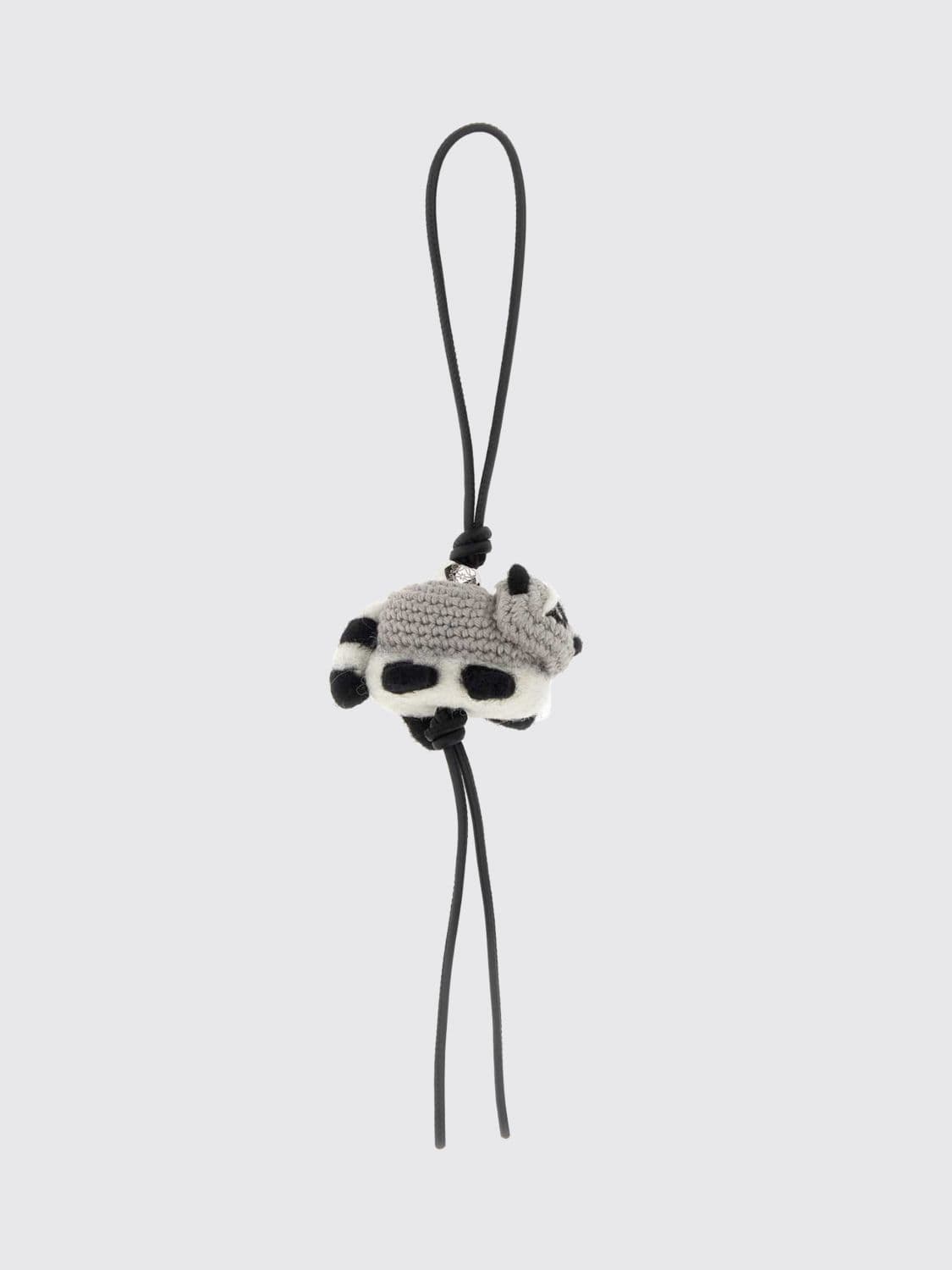 Loewe Raccoon Keychain in Raccoon Shape in Wool Felt and Calfskin · OS
