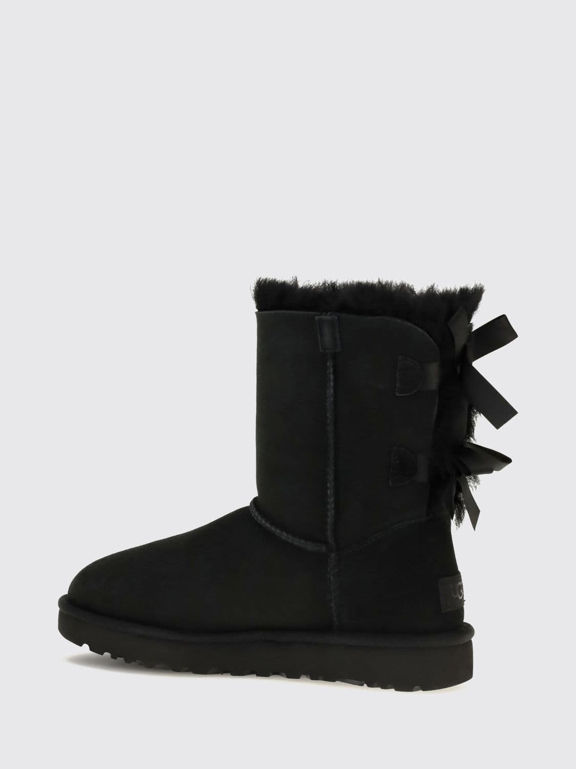 Ugg Bailey Bow II Suede Boots with Rear Bow and Wool Interior