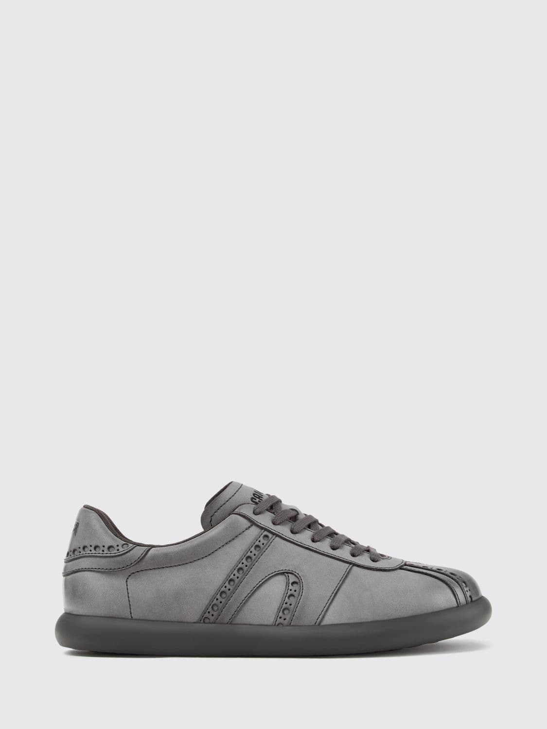 Camper Twins Calfskin Leather Trainers with Brogue Detailing and Tonal Logo