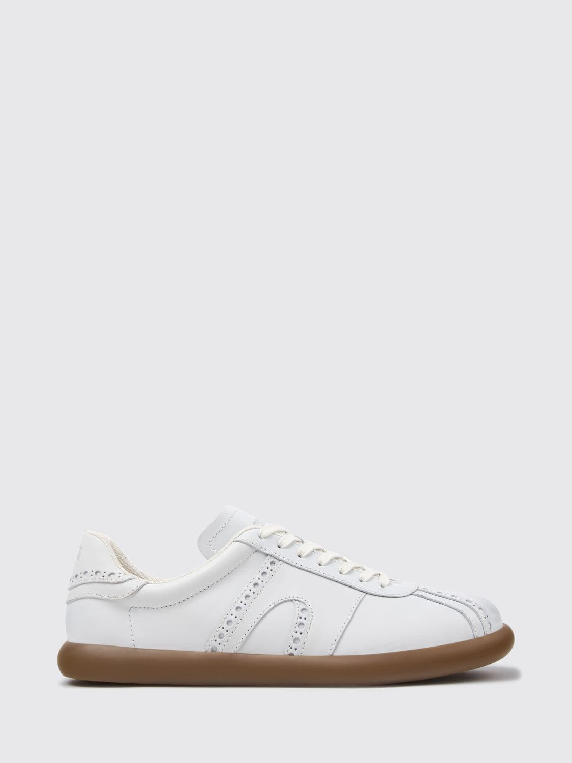 Camper Twins Calfskin Leather Trainers with Brogue Detailing and Tonal Logo