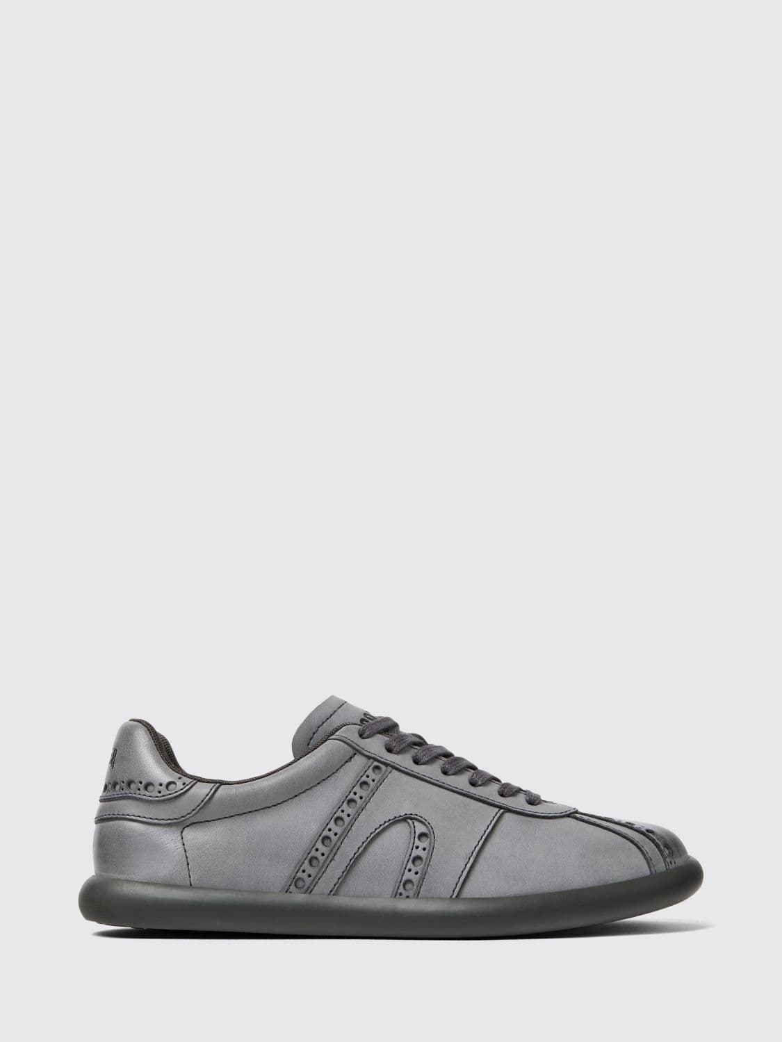 Camper Twins Low-Top Sneakers in Calf Leather with Brogue Detailing