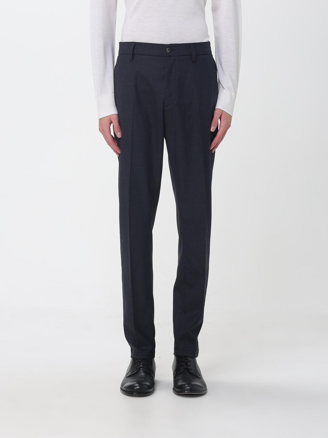 Siviglia Slim-Fit Chino Trousers in Wool Blend with Welt Pockets