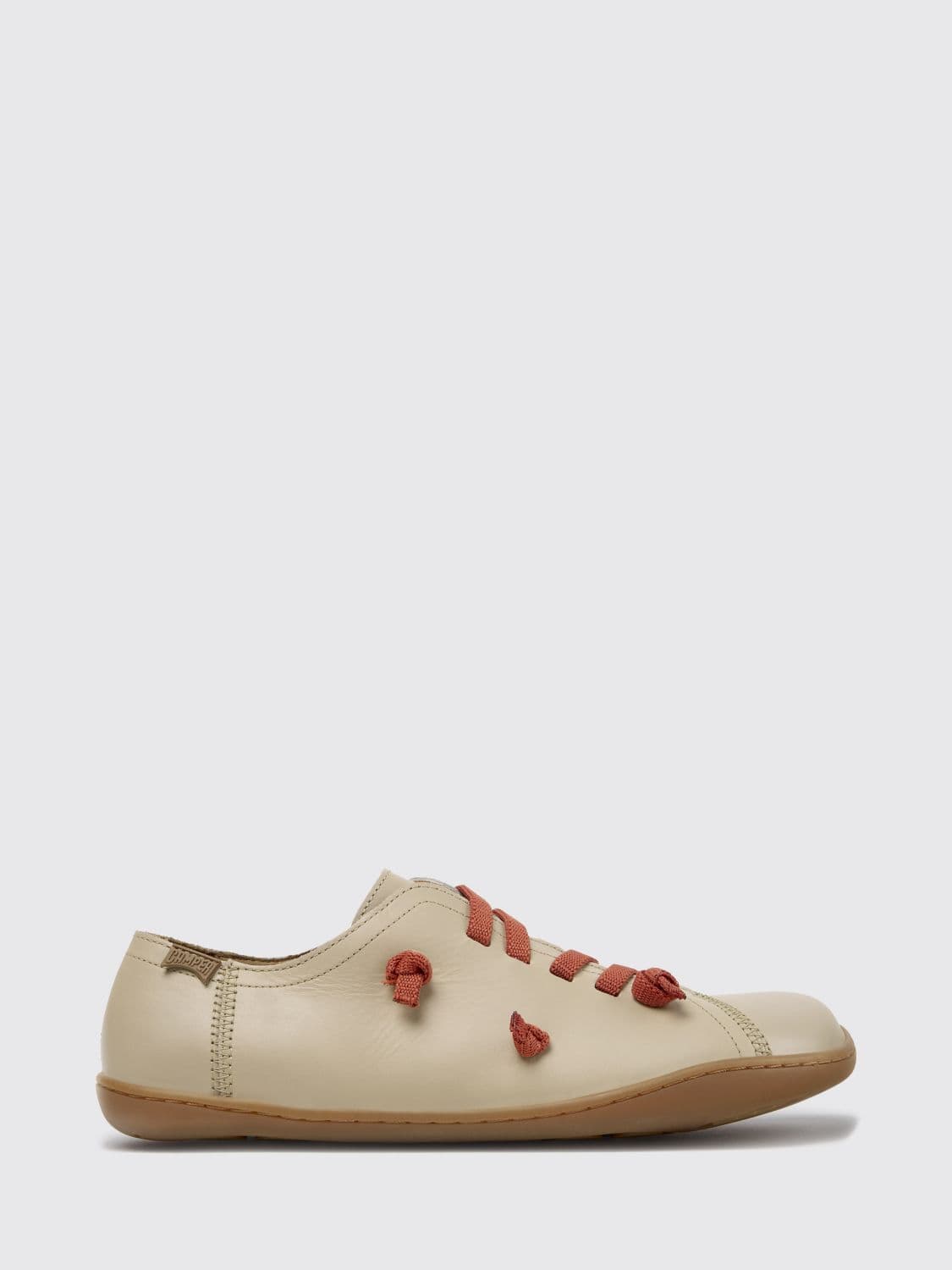 Camper Twins Leather Slip-On Sneakers with Elasticated Laces