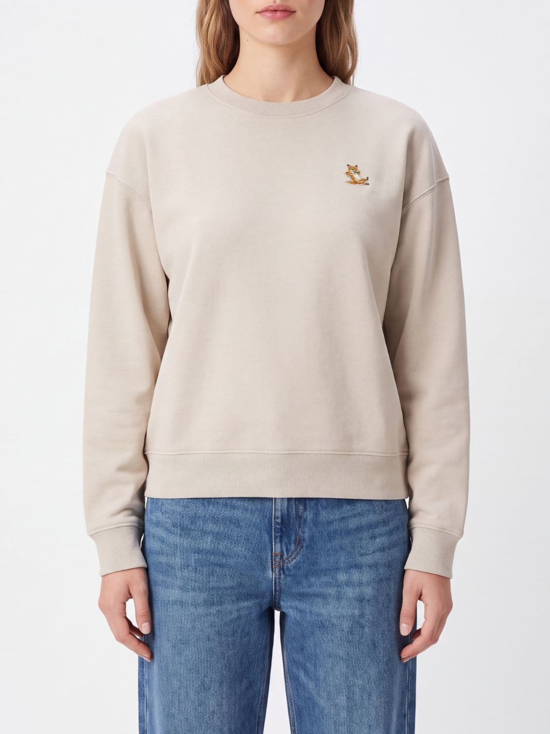 Maison Kitsuné Sweatshirt Woman color Beige