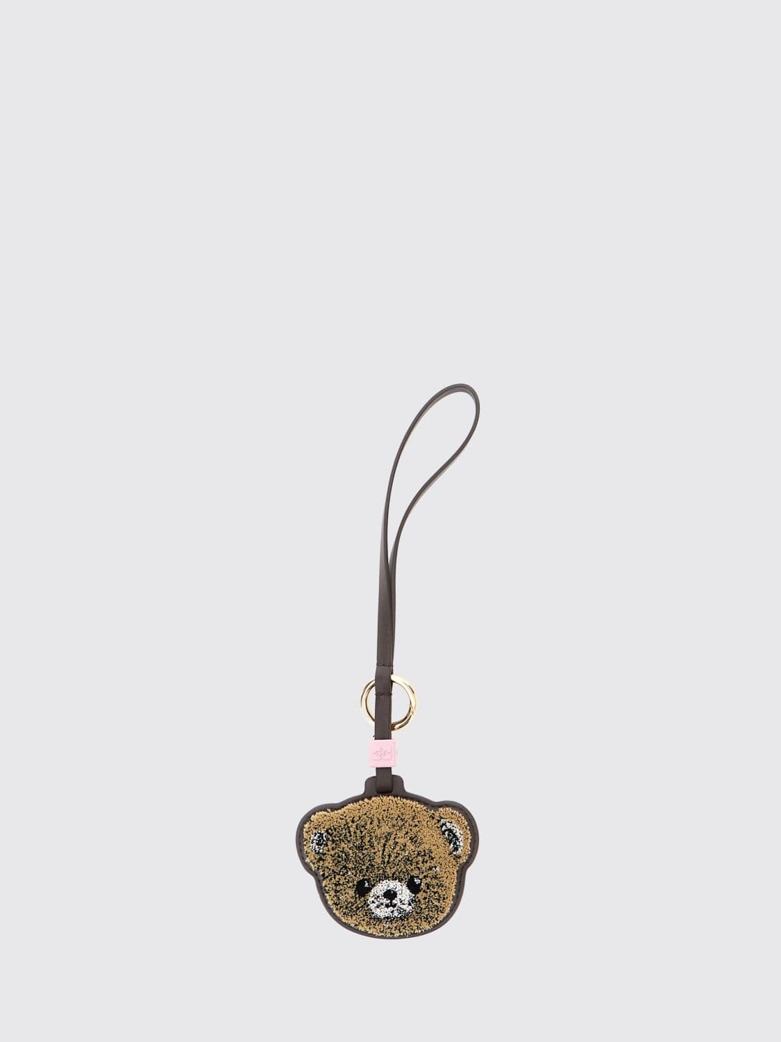 Ganni Teddy Bear Shaped Keychain in Recycled Leather