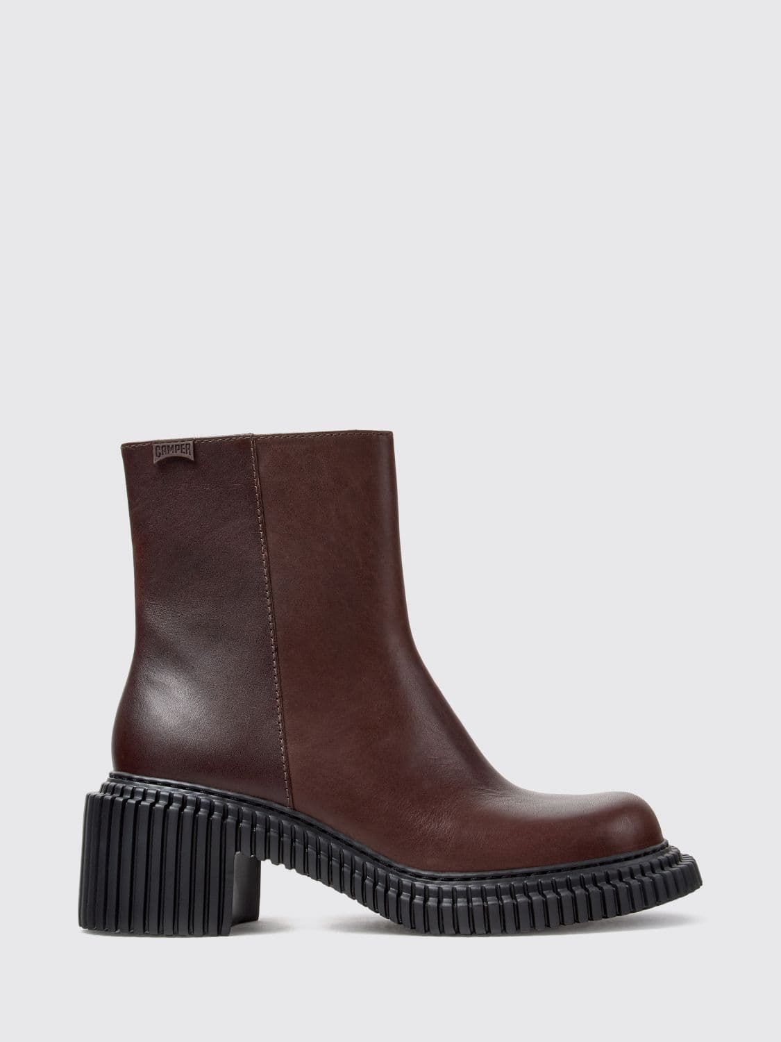 Camper Calfskin Biker Ankle Boots with XL Extralight Sole