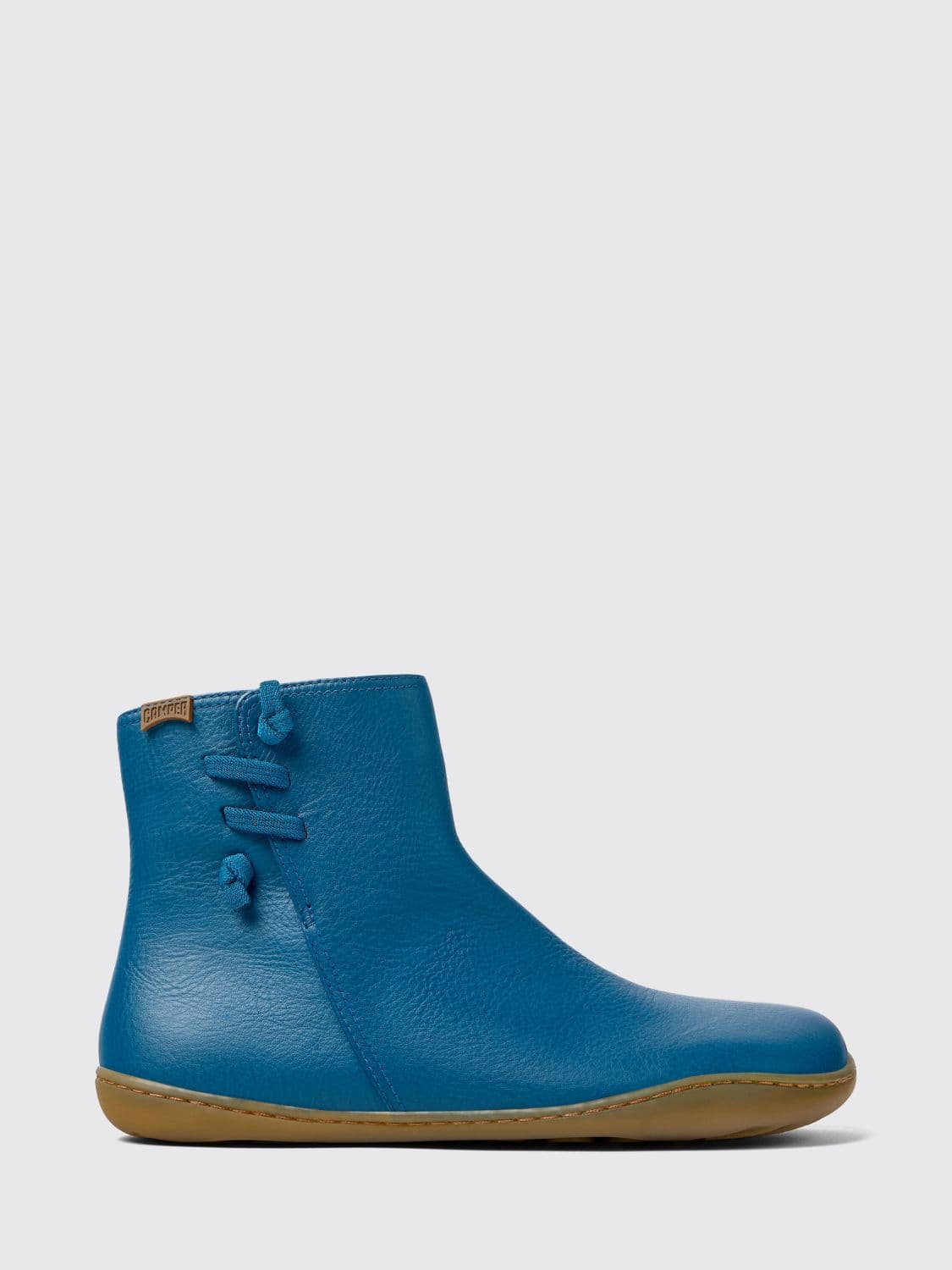 Camper Peu Smooth Leather Boots with Side Zip and Elastic Inserts