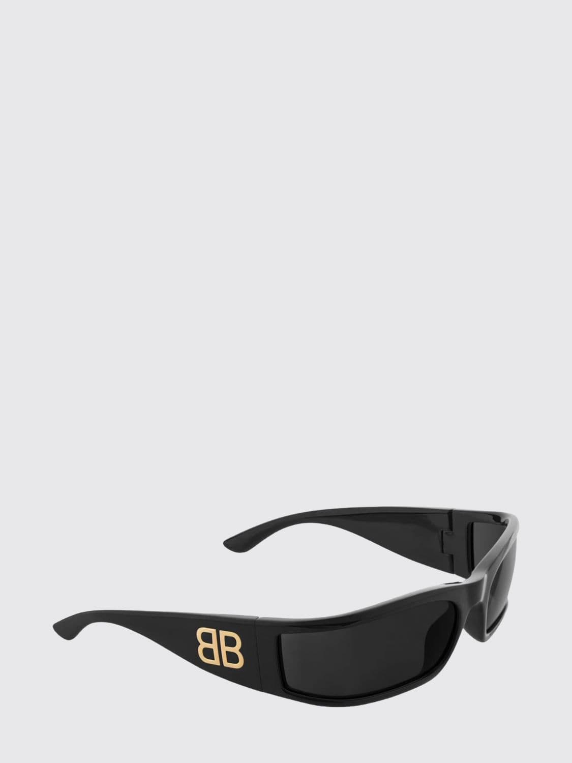 Balenciaga Rectangular Acetate Sunglasses with Contrast Logo
