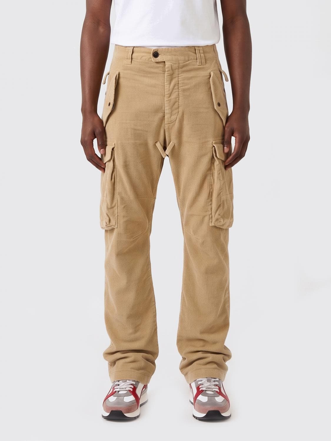 Dsquared2 Straight-Leg Corduroy Cotton Cargo Trousers