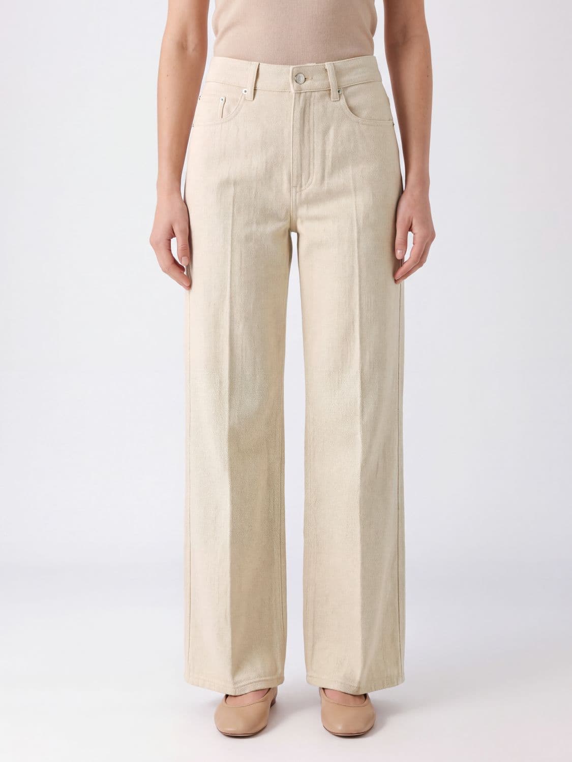 A.p.c. A. P.C. Jeans Woman color Ivory