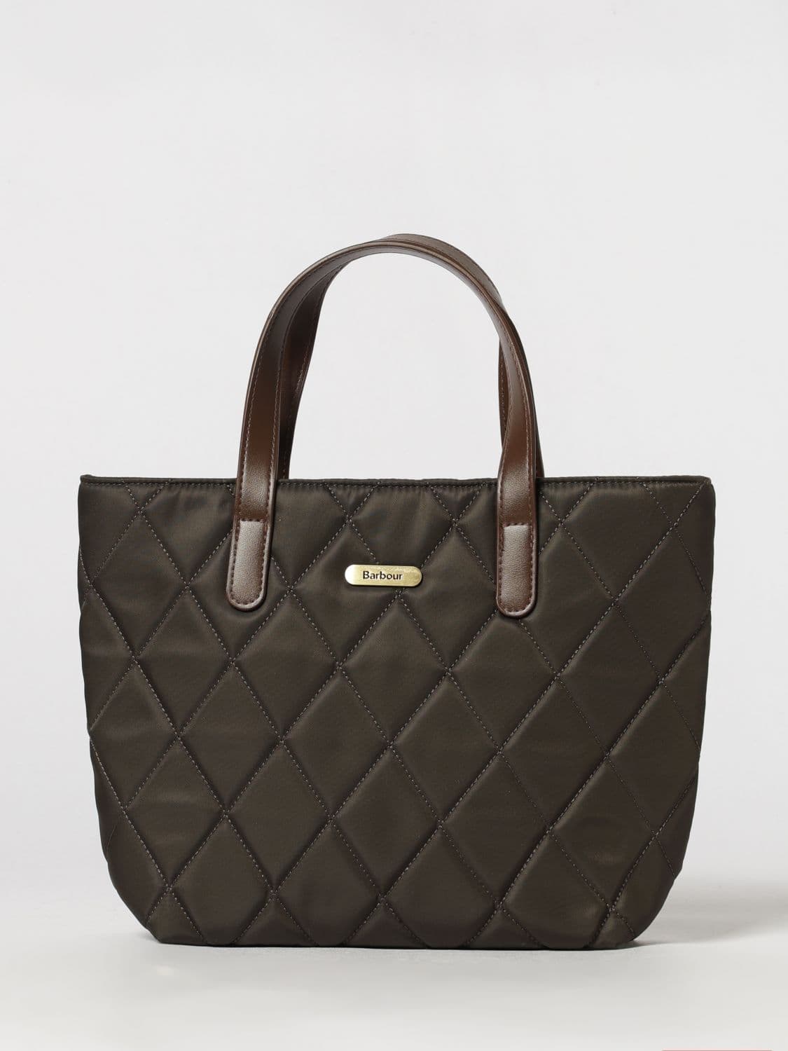 Barbour Quilted Nylon Mini Tote Bag with Removable Shoulder Strap · OS