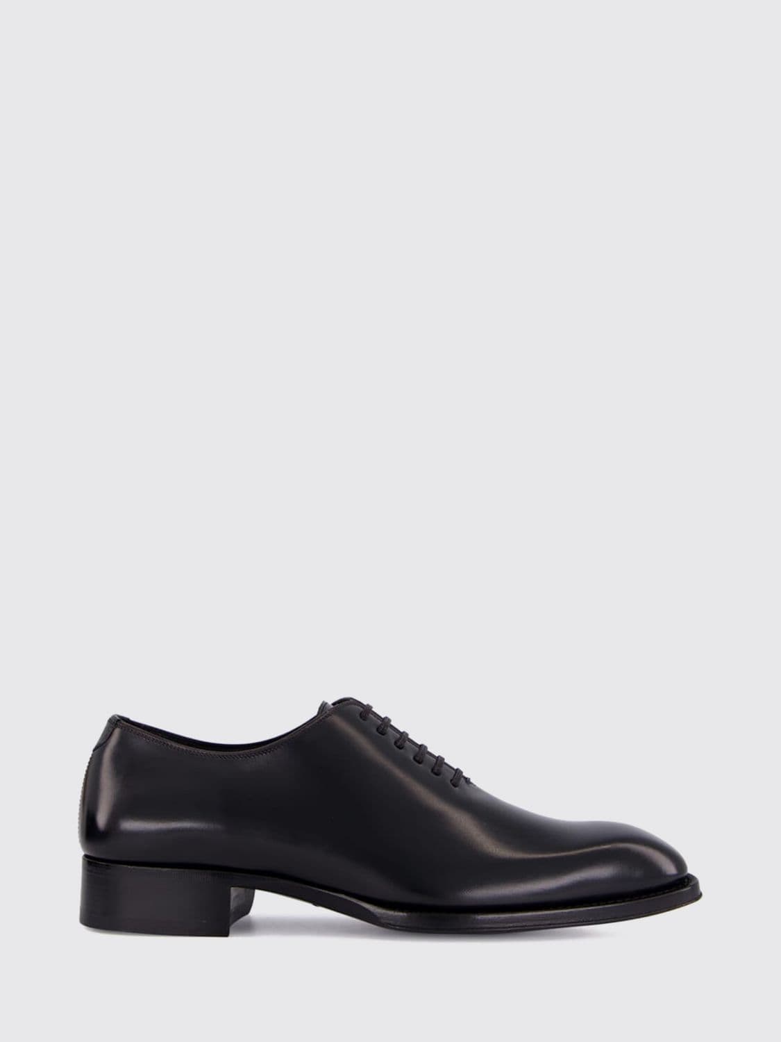 Tom Ford Elegant Oxford Shoes in Smooth Black Calfskin Leather
