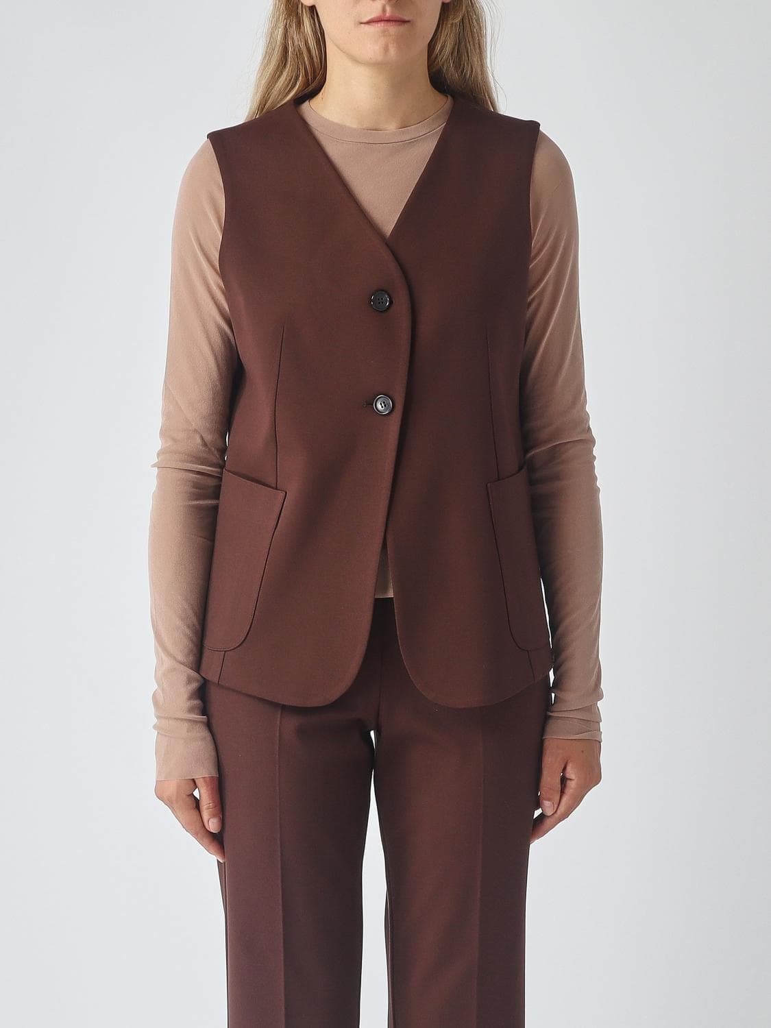 Meimeij Waistcoat Woman color Brown