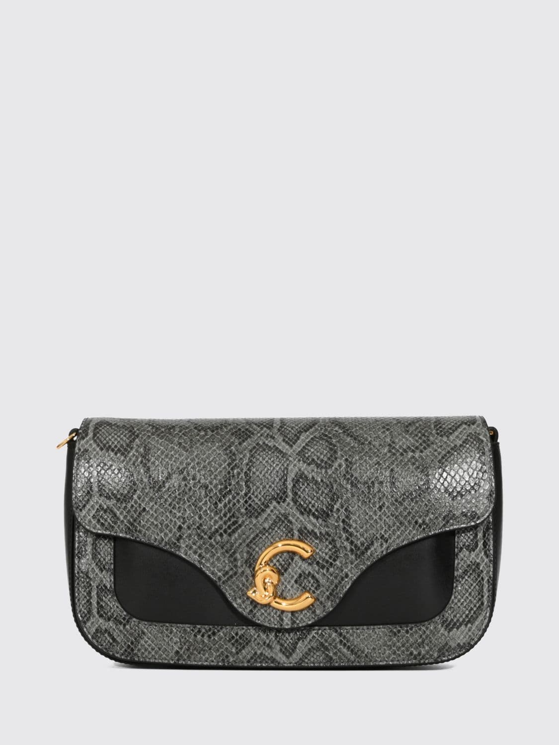 Coccinelle C-Me Python Print Leather Mini Crossbody Bag