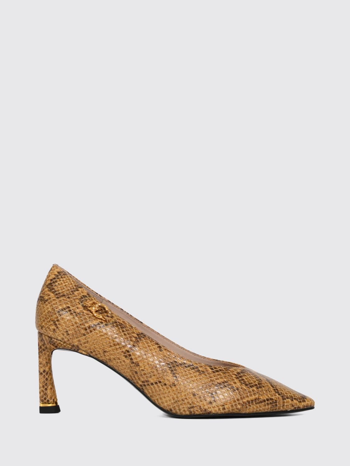Coccinelle Python Print Leather Mid-Heeled Pumps