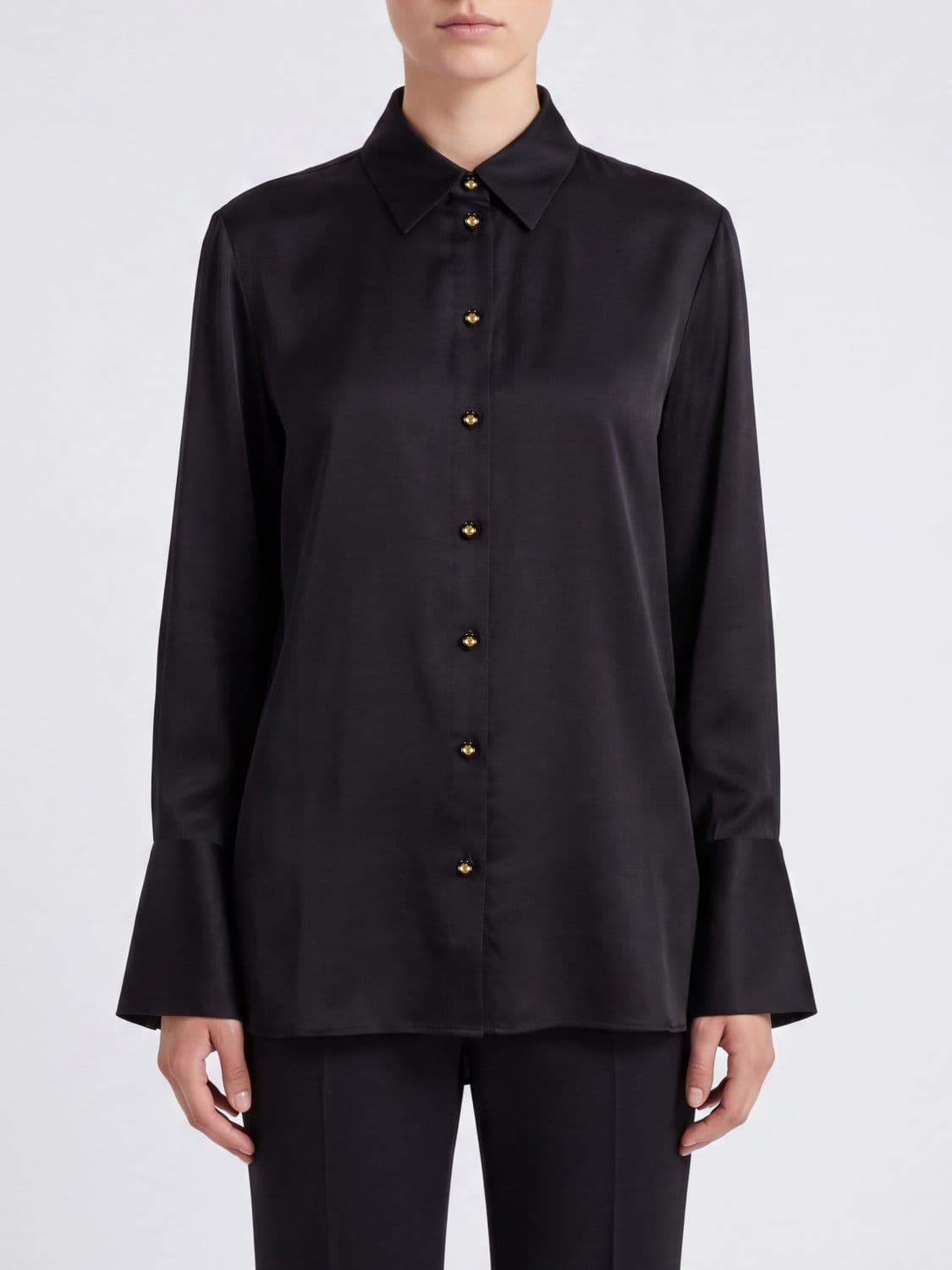 Zimmermann Long-Sleeved Silk Shirt with Flared Cuffs