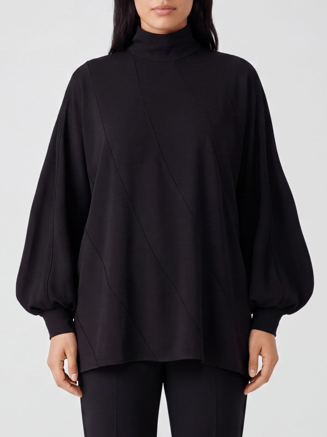 Zimmermann Viscose Blouse with High Neck and Balloon Sleeves