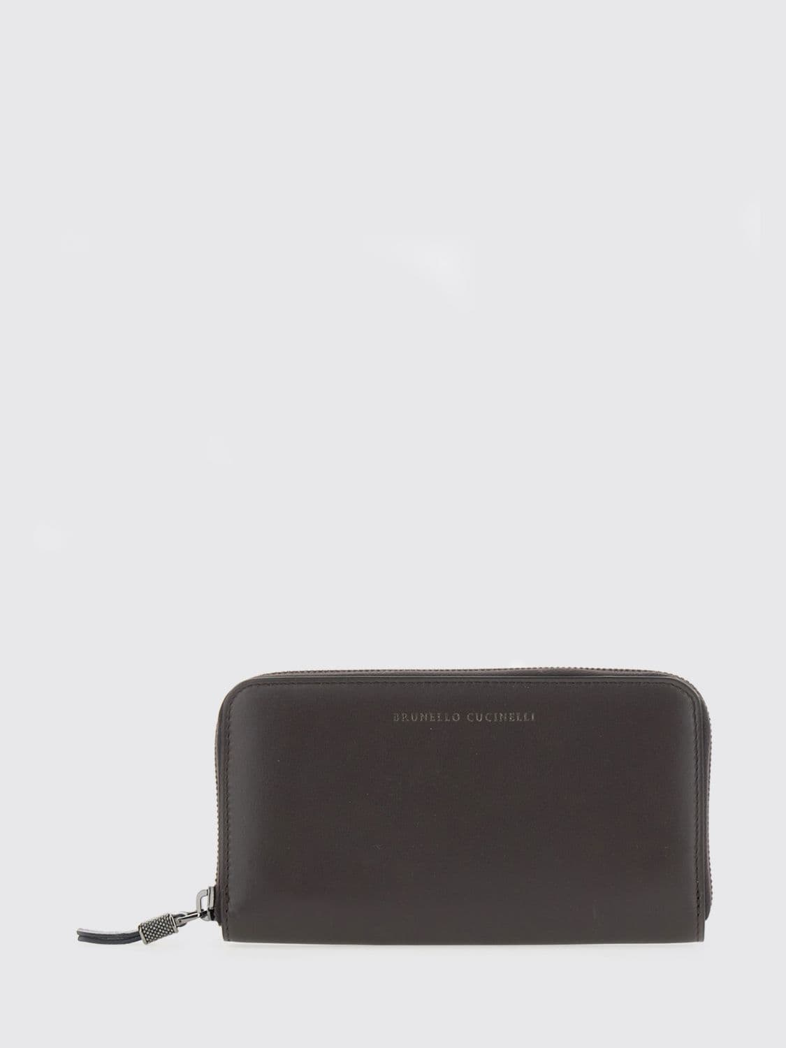 Brunello Cucinelli Continental Calfskin Leather Zip-Around Wallet