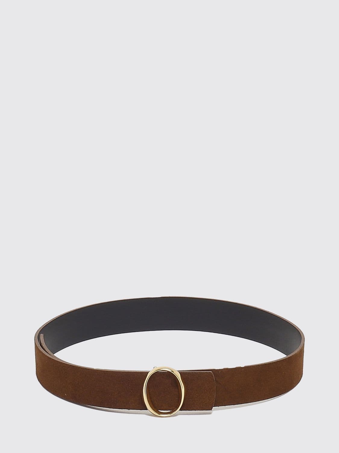 Orciani Reversible Smooth and Suede Leather Belt with Interlocking Buckle