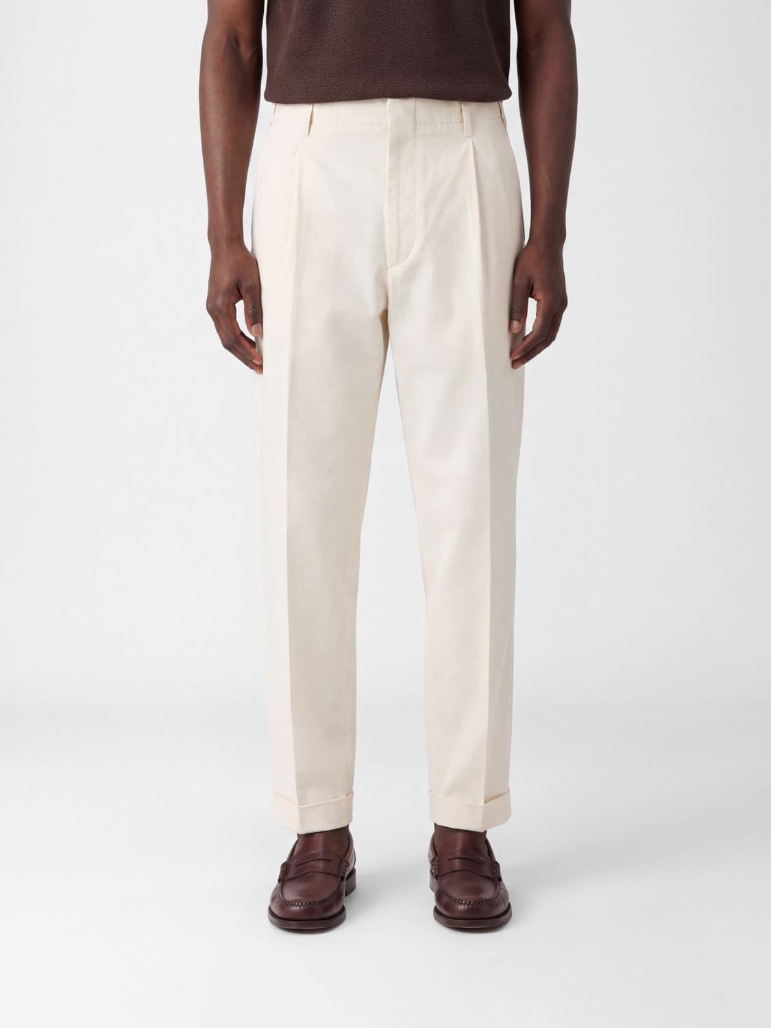 Brunello Cucinelli Straight-Leg Tailored Trousers in Recycled Fabric